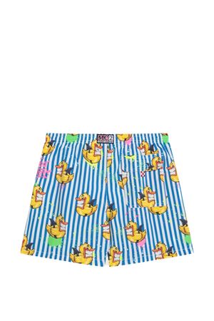 White swimsuit with all-over car print SAINT BARTH KIDS | JEA000100857L